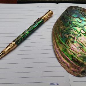 Abalone Shell & Gold-Plated Rollerball Pen